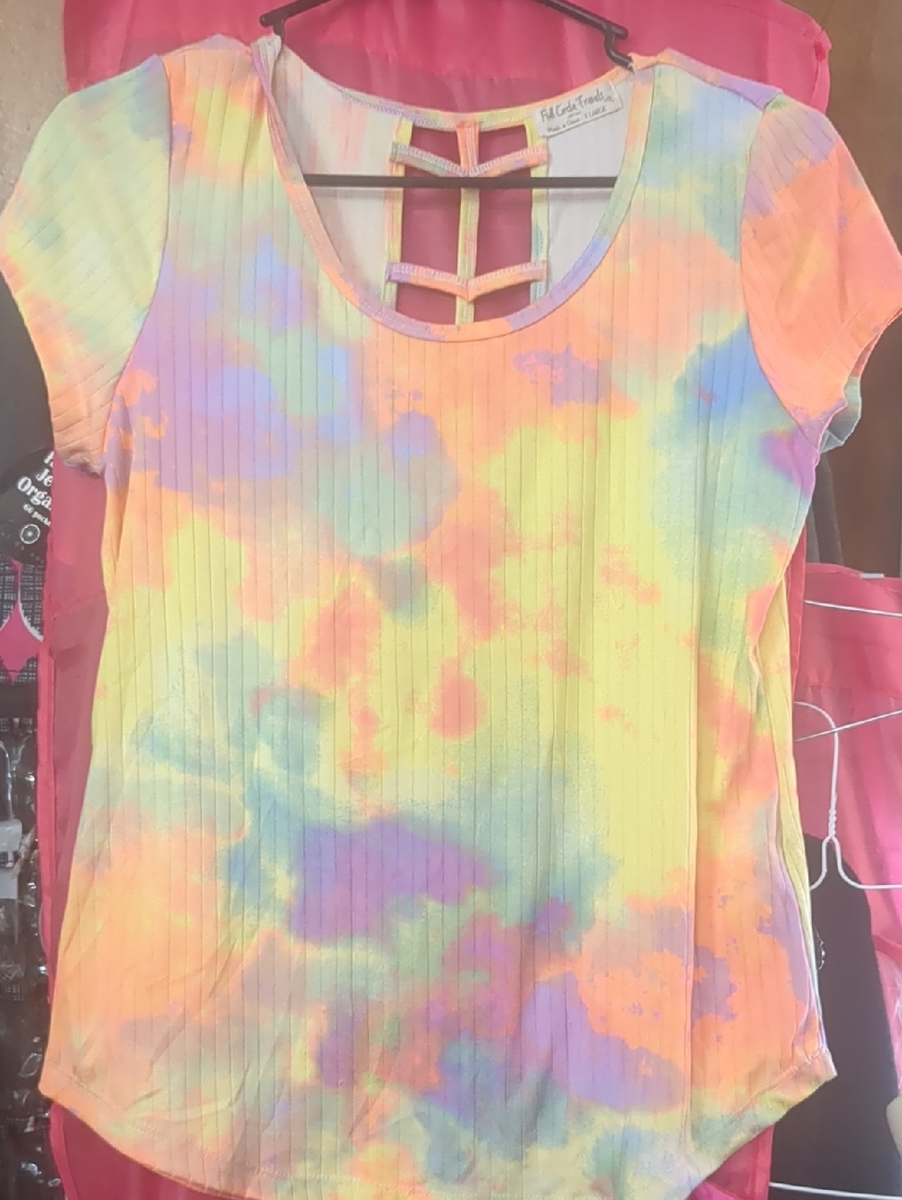 Girls' Pastel Tie-Dye Short Sleeve Tee - Multi